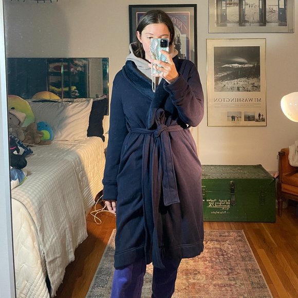 UGG Cozy Fleece-Lined Robe in navy size s - Picture 1 of 10